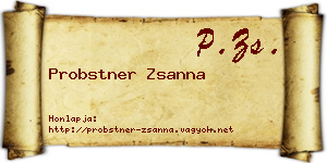 Probstner Zsanna névjegykártya